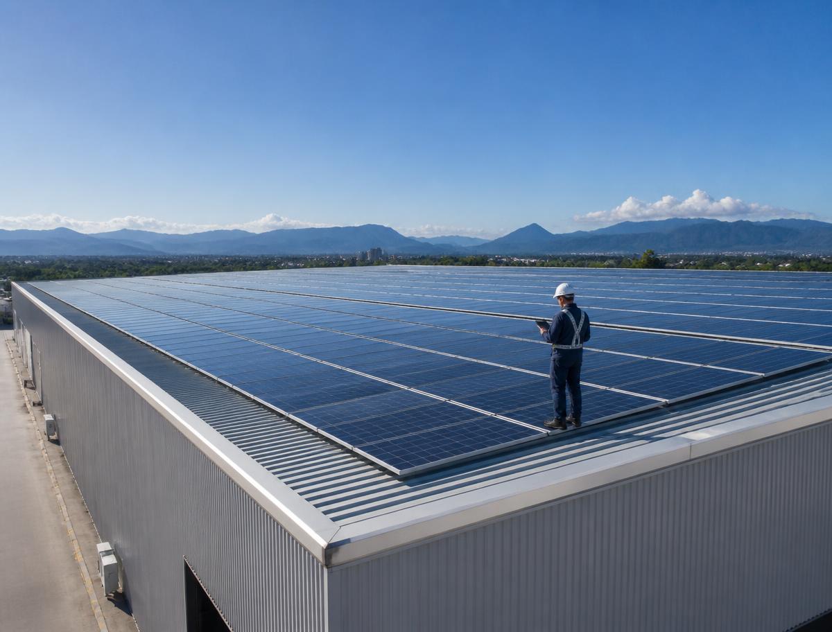 Painéis solares instalados em residência