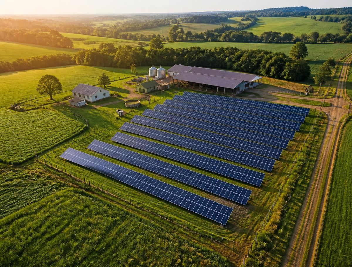 Painéis solares instalados em residência